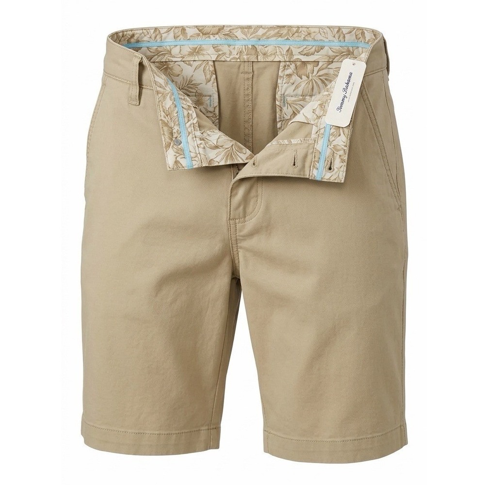 Tommy Bahama Boracay 9in Mens Khaki Cotton Tencel Stretch Chino Shorts 30 NWT
